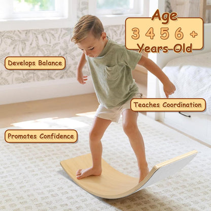 Planche d’équilibre Montessori en bois – planche à bascule pour enfants