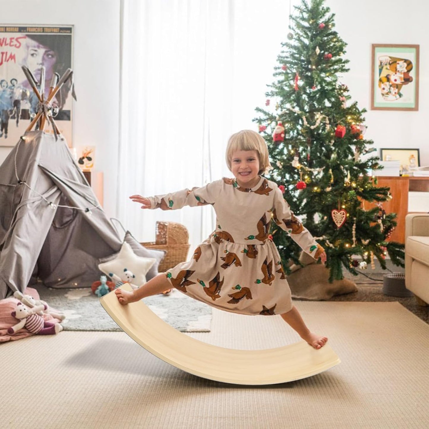 Planche d’équilibre Montessori en bois – planche à bascule pour enfants