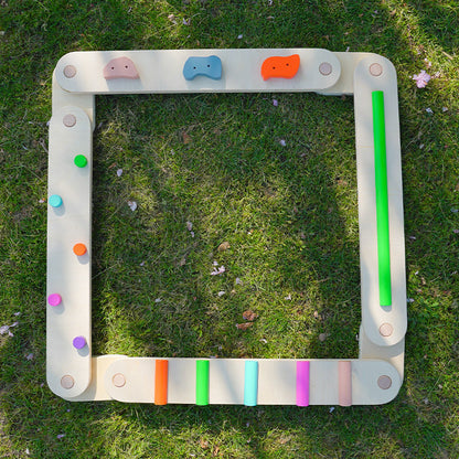 Montessori Balance Board Set für Kinder mit taktiler Laufstrecke und Gleichgewichtstraining