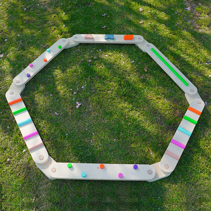 Montessori Balance Board Set für Kinder mit taktiler Laufstrecke und Gleichgewichtstraining