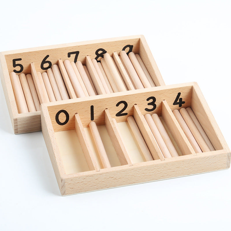 Montessori Zählbrett Holz Kinder Zahlen lernen Mengen verstehen Lernspiel Mathematik Spielzeug