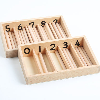 Montessori Zählbrett Holz Kinder Zahlen lernen Mengen verstehen Lernspiel Mathematik Spielzeug
