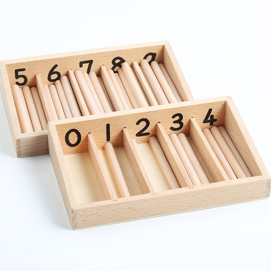 Montessori Zählbrett Holz Kinder Zahlen lernen Mengen verstehen Lernspiel Mathematik Spielzeug