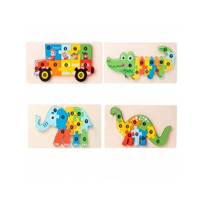 Puzzles Montessori en bois pour tout-petits
