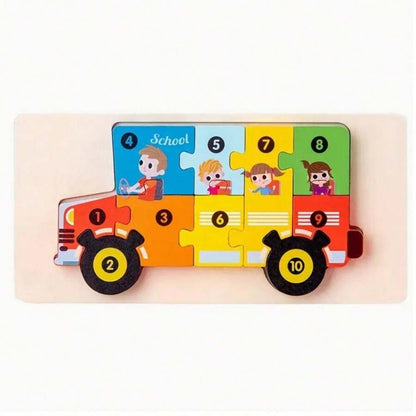 Puzzles Montessori en bois pour tout-petits