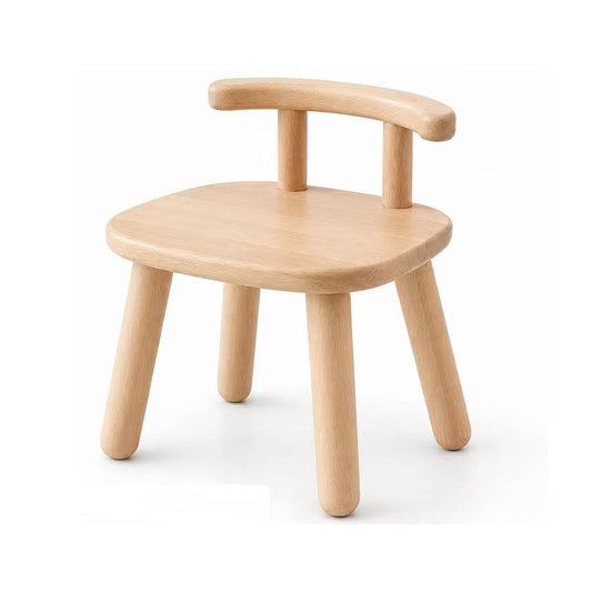 Montessori Kinderstuhl aus Buchenholz mit Rückenlehne für Kinder stabil ergonomisch