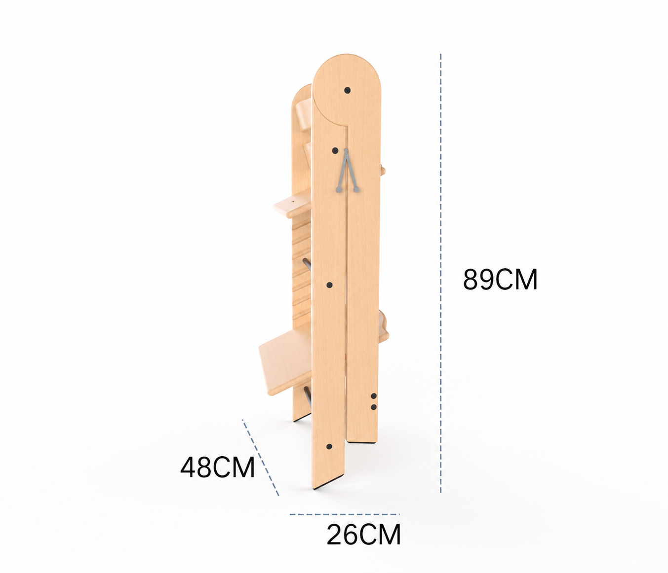 Montessori Lernturm 3-in-1 klappbar höhenverstellbar aus Holz für Kinder Küche Lernhilfe