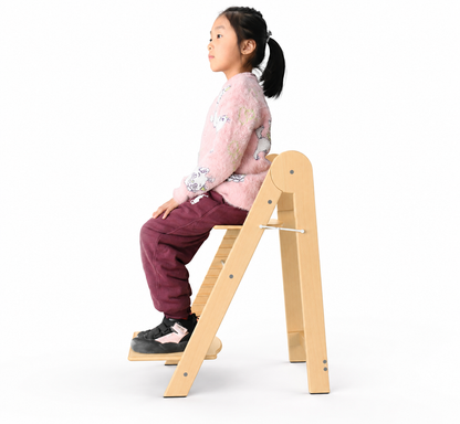 Montessori Lernturm 3-in-1 klappbar höhenverstellbar aus Holz für Kinder Küche Lernhilfe
