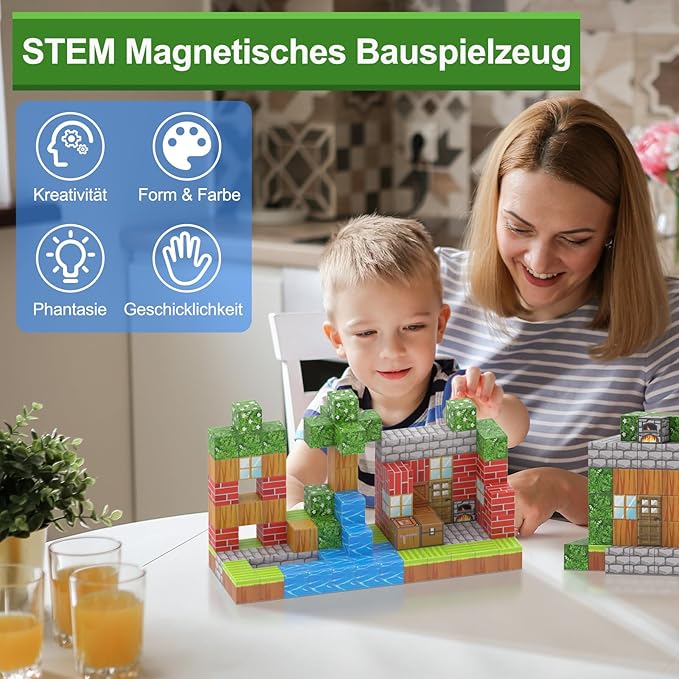 Montessori-magnetbyggeklodser – Kreativt byggesæt