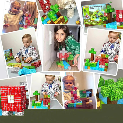Blocs de construction magnétiques Montessori – Jouet éducatif créatif