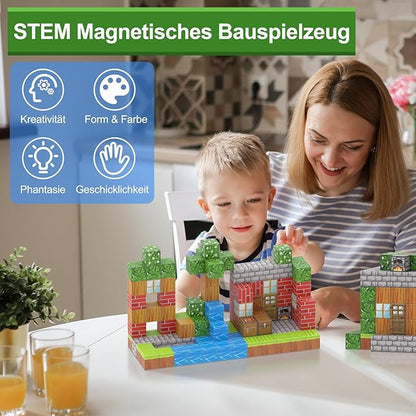 Blocs de construction magnétiques Montessori – Jouet éducatif créatif