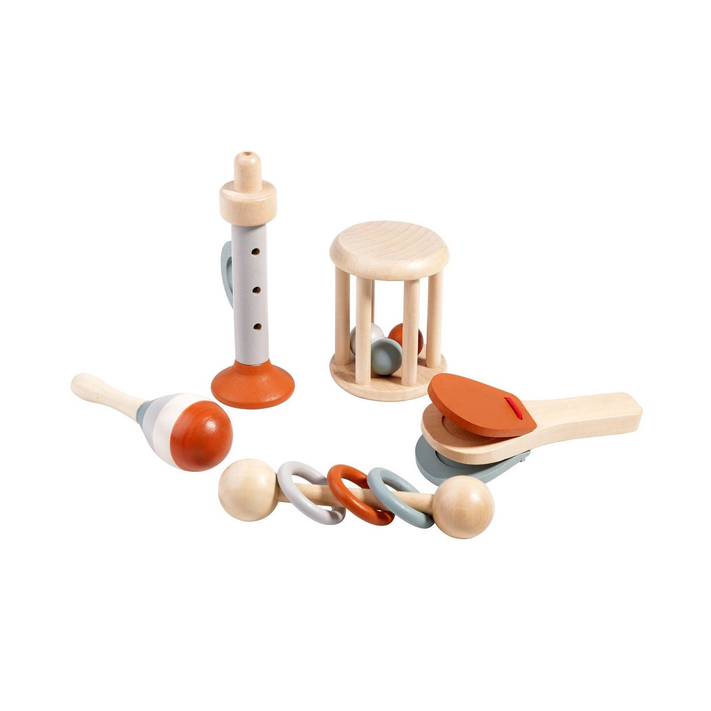 Montessori-houten muziekinstrumentenset (5-delig) – sensorisch