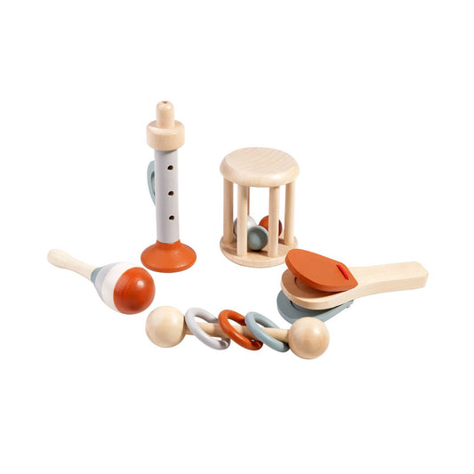 Montessori Musikinstrumente Holz-Set (5-tlg.) – Sensorik