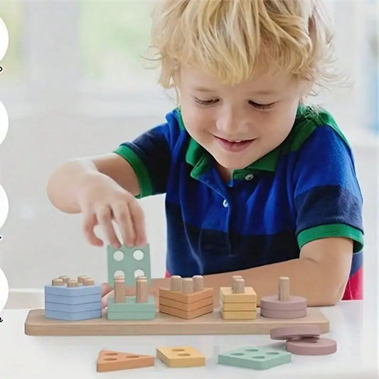 Montessori Formensortier-Spielzeug aus Holz