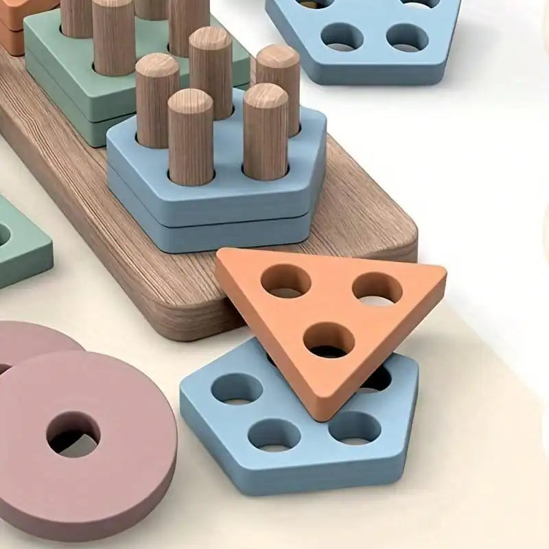 Montessori Formensortier-Spielzeug aus Holz