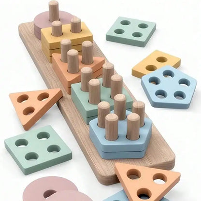Montessori Formensortier-Spielzeug aus Holz