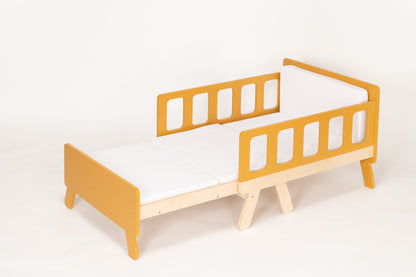 Montessori Kinderbett 2-in-1 mit Matratze – ausziehbar und platzsparend