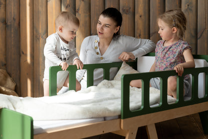 Montessori Kinderbett 2-in-1 mit Matratze – ausziehbar und platzsparend