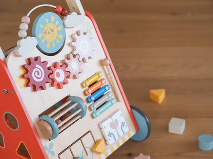 Montessori Lauflernwagen Holz Baby Motorikwagen Lernspielzeug