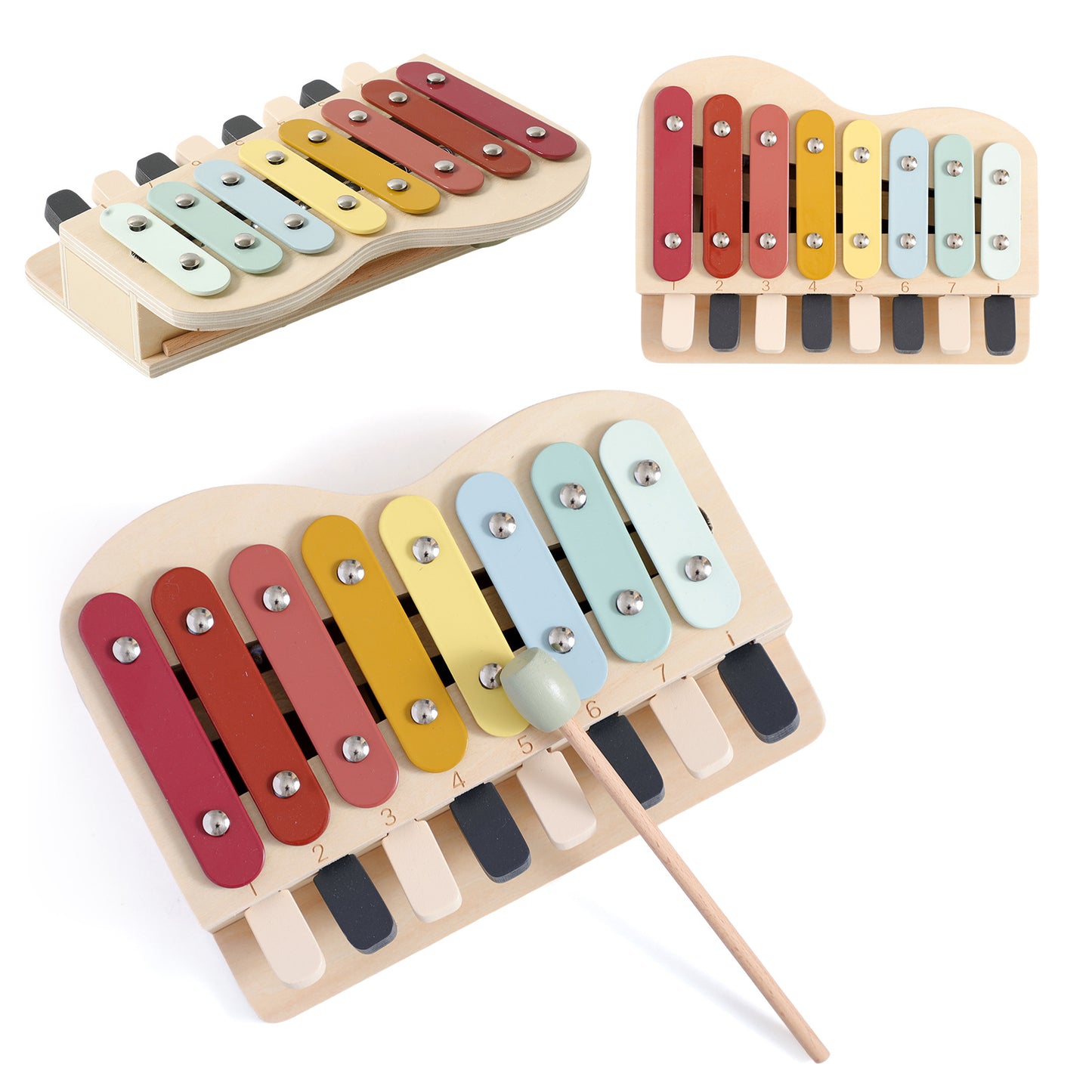 Holz Xylophon und Klavier f¨¹r Kinder ¨C Montessori Musikspielzeug ab 1 Jahr