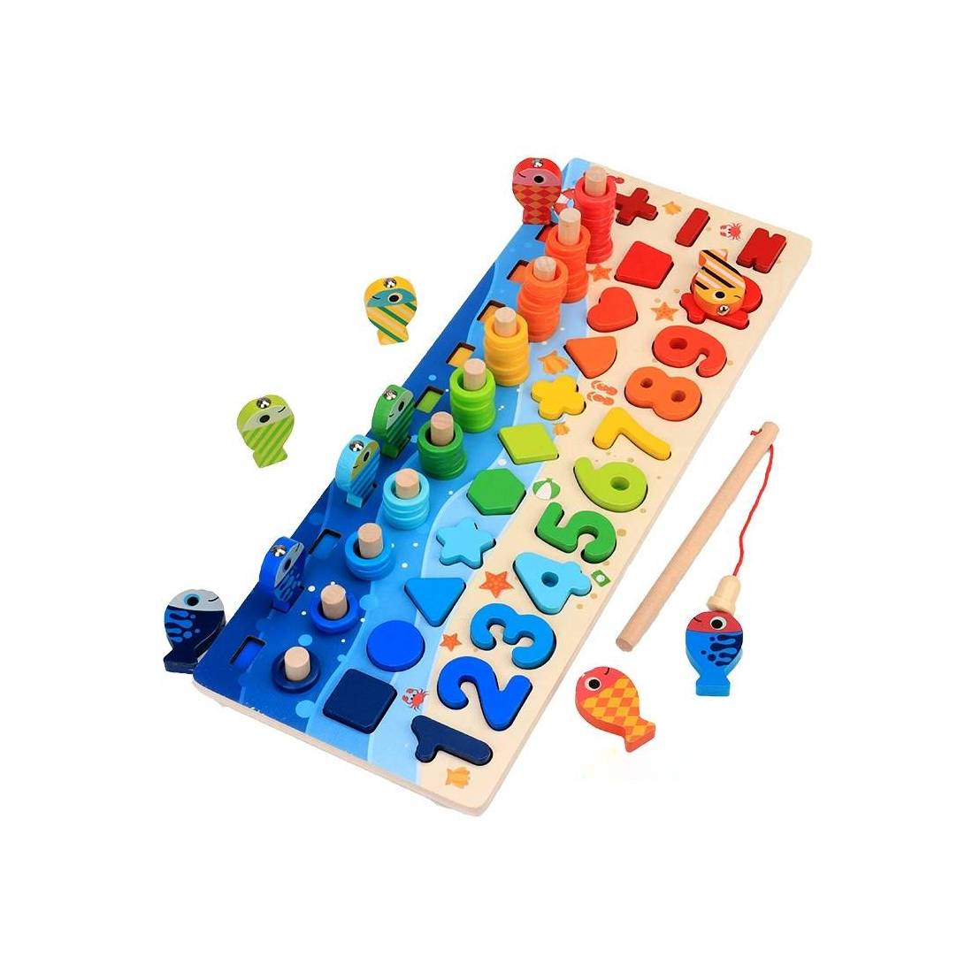 Montessori Holz Mathematik Spielzeug – Zählbrett & Angeln