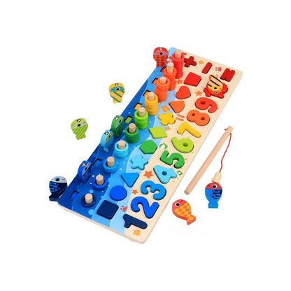 Montessori Holz Mathematik Spielzeug – Zählbrett & Angeln