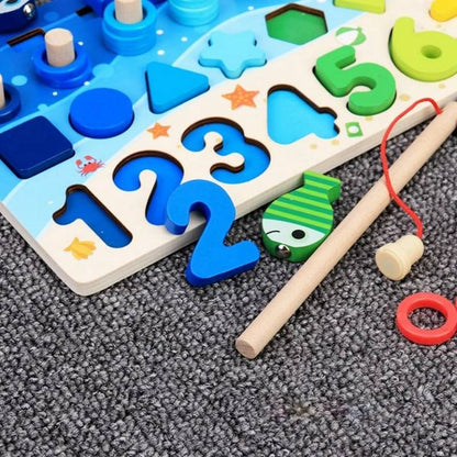 Montessori Holz Mathematik Spielzeug – Zählbrett & Angeln