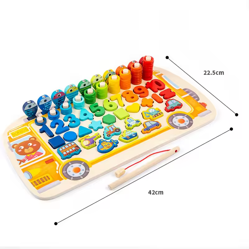 Montessori Holz Mathematik Spielzeug – Zählbrett & Angeln