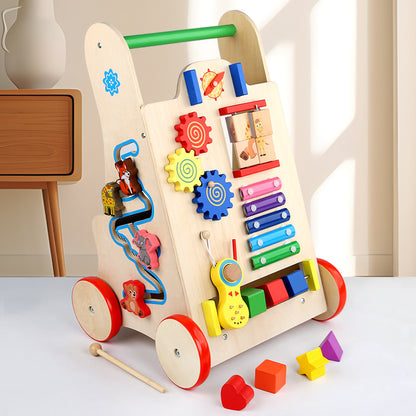 Motorikwagen mit Zahnrädern und Tier Puzzle