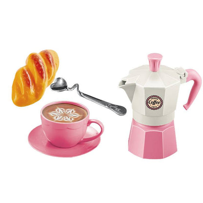 MontessoriLernwelt Rosa Kaffee Set für Kinder mit Tasse und Croissant, EN71 kindersicher