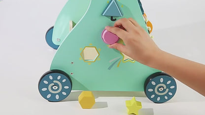 Montessori-gåvogn i træ – motoriklegetøj til de første skridt