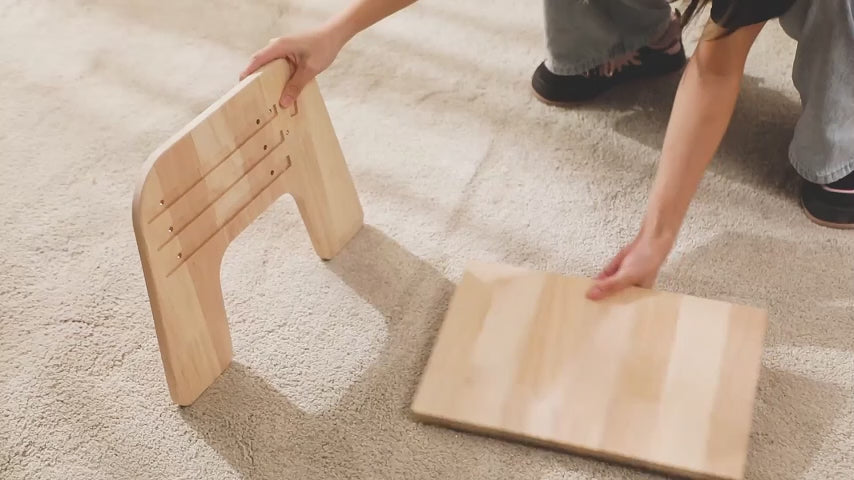 Höhenverstellbarer Kinderstuhl aus Holz für Kleinkinder Montessori
