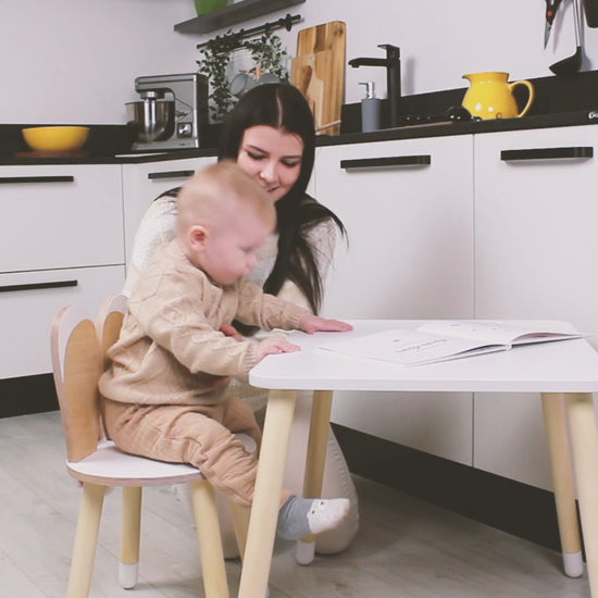 Kinder Tisch aus natürlichem Birkenholz