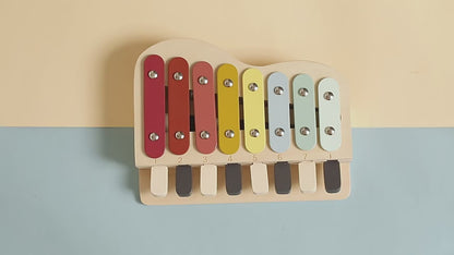 2-in-1 Holz Xylophon & Klavier für Kinder – Musikinstrument