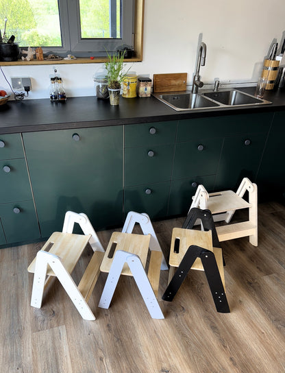 Klappbarer Tritthocker Kinder Holz Küche Badezimmer platzsparend