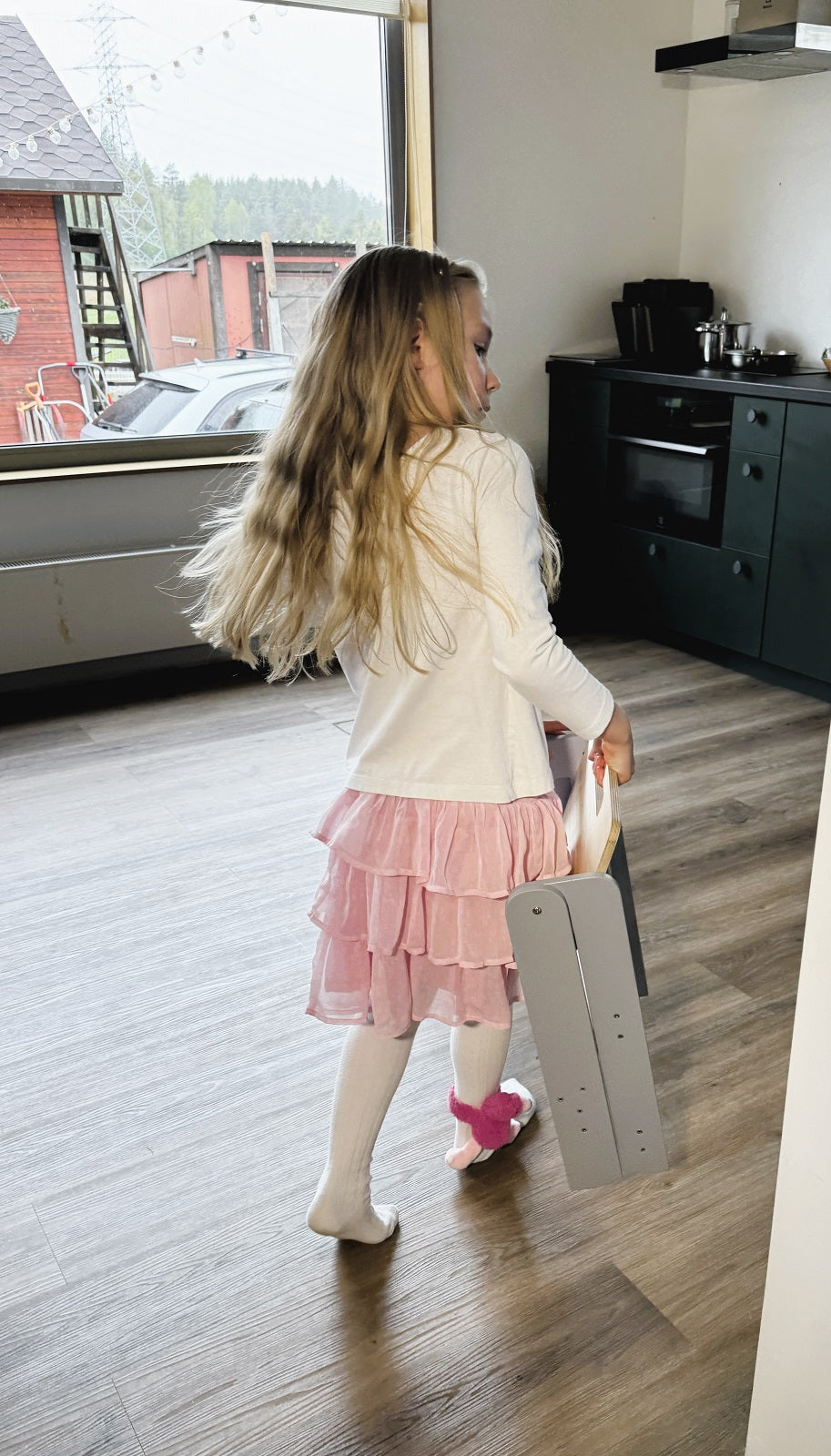 Klappbarer Tritthocker Kinder Holz Küche Badezimmer platzsparend