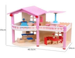 Montessori Puppenhaus Holz offen mit M?beln Spielhaus Kinder verschiedene Varianten