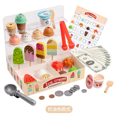 Holz Eisstand Spielzeug Set für Kinder